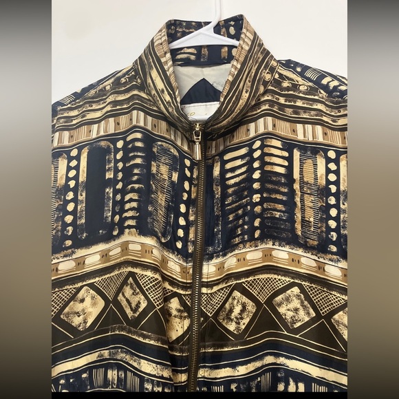 Vintage silk zip up jacket - Picture 2 of 12